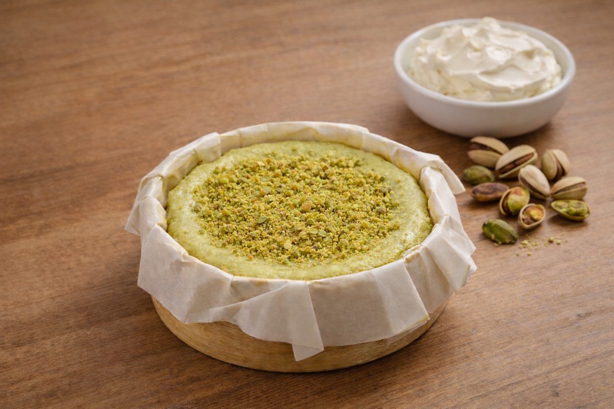 Mini cheesecake sin gluten de pistachos